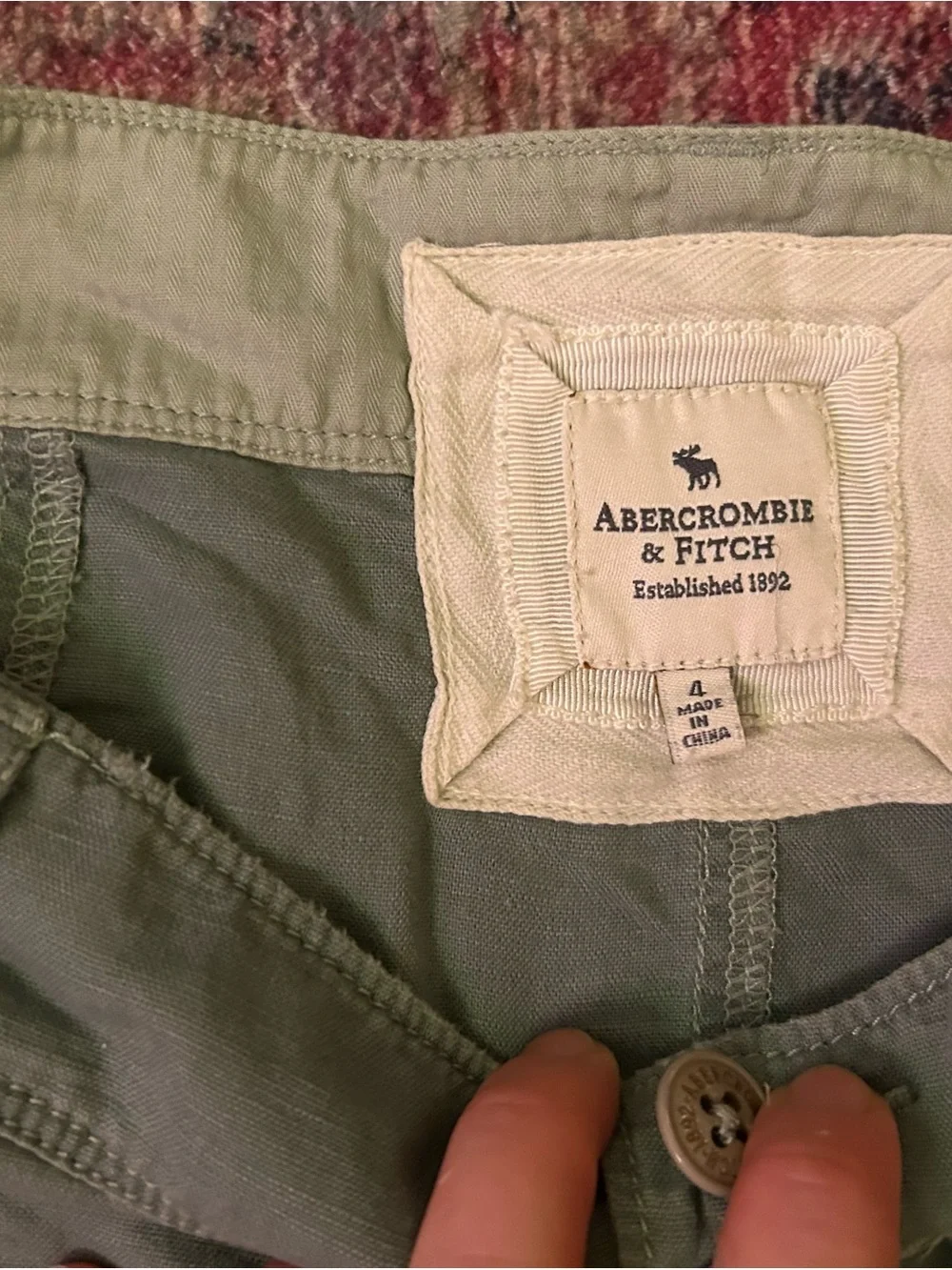 Abercrombie & Fitch Olive Green Panel Mini Skirt